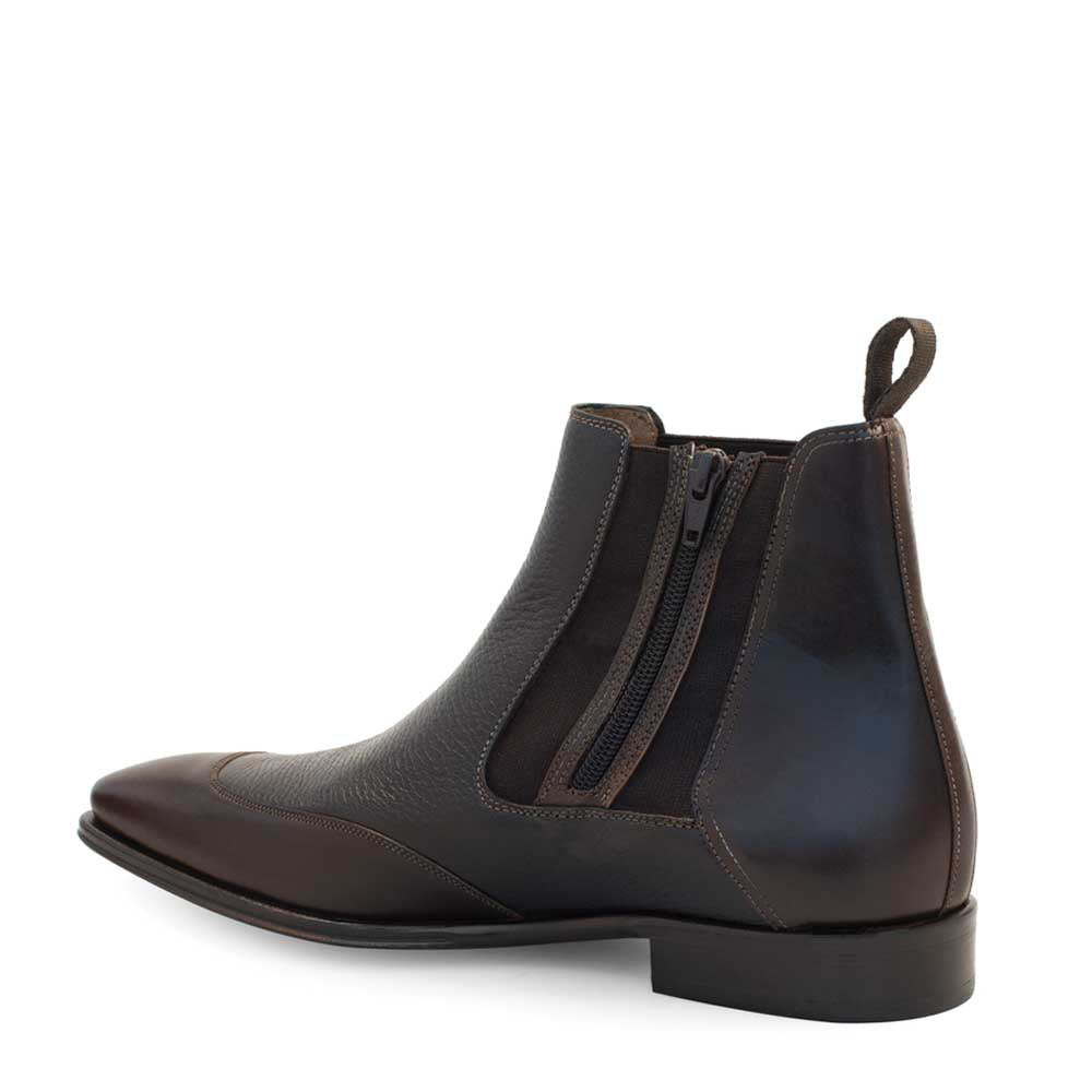 Mezlan Cadence Leather Zip Chelsea Boot Brown