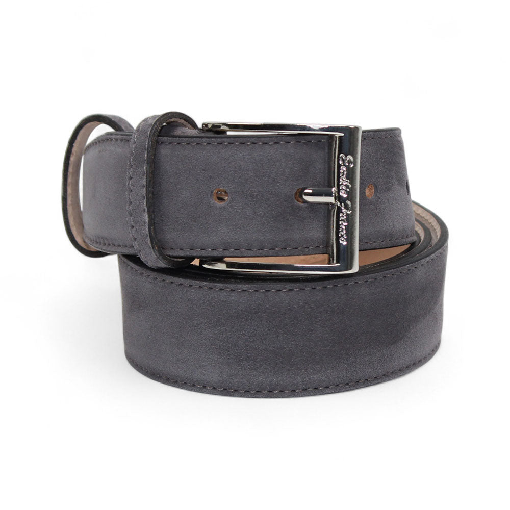 Emilio Franco 202 Suede Belt Dark Grey