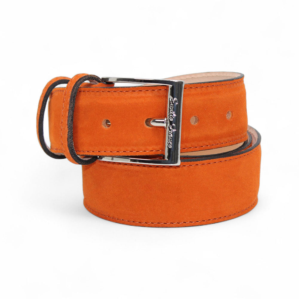 Emilio Franco Couture 202 Suede Belt Orange