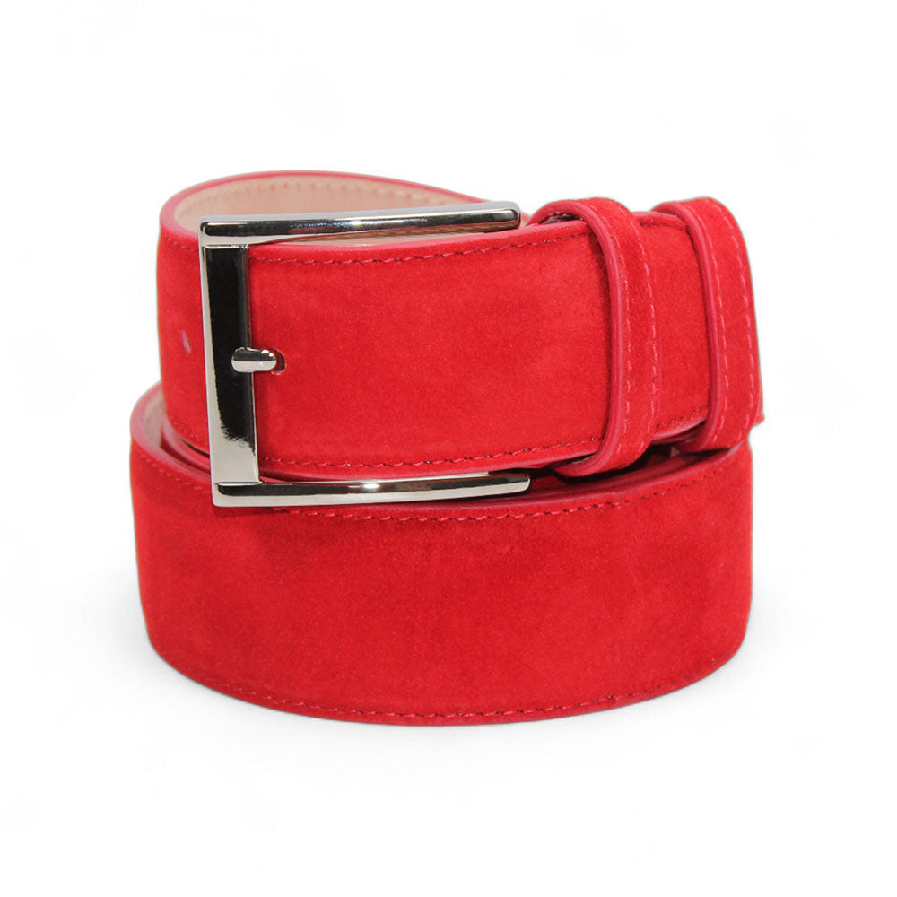 Emilio Franco 202 Suede Belt Red