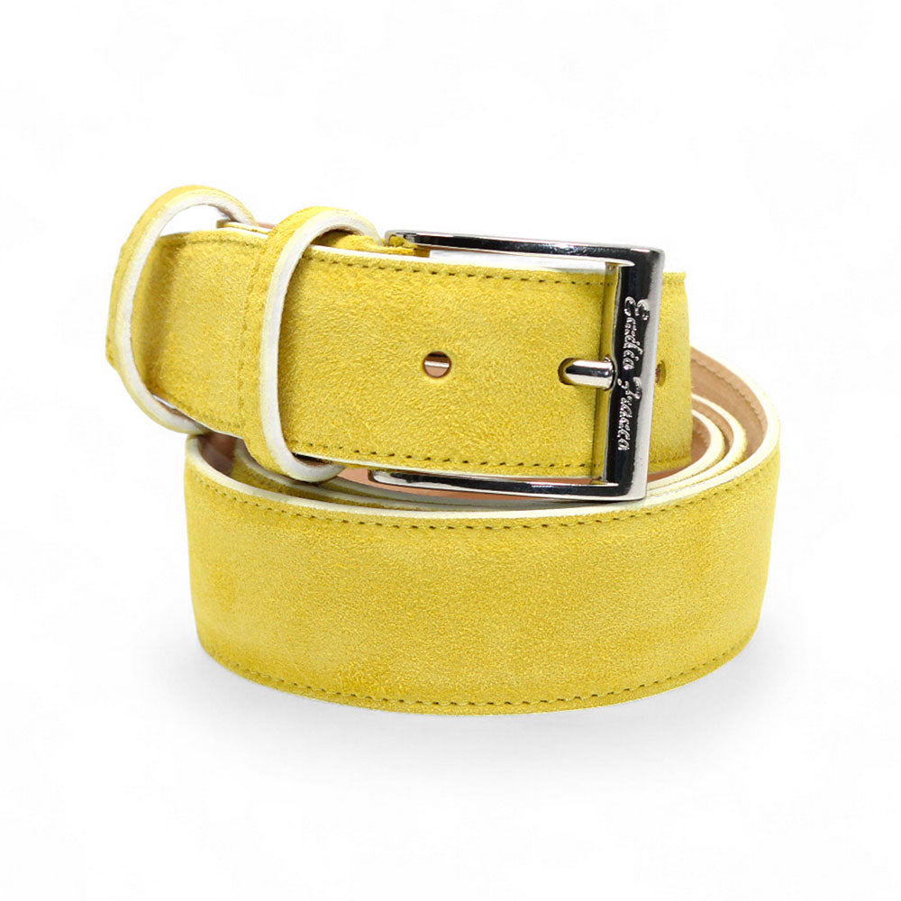 Emilio Franco 202 Suede Belt Yellow