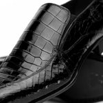 Caporicci 203 Alligator Split Toe Loafers Black