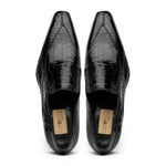 Caporicci 203 Alligator Split Toe Loafers Black