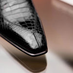 Caporicci 203 Alligator Split Toe Loafers Black