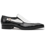 Caporicci 203 Alligator Split Toe Loafers Black / White