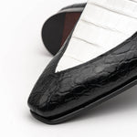Caporicci 203 Alligator Split Toe Loafers Black / White