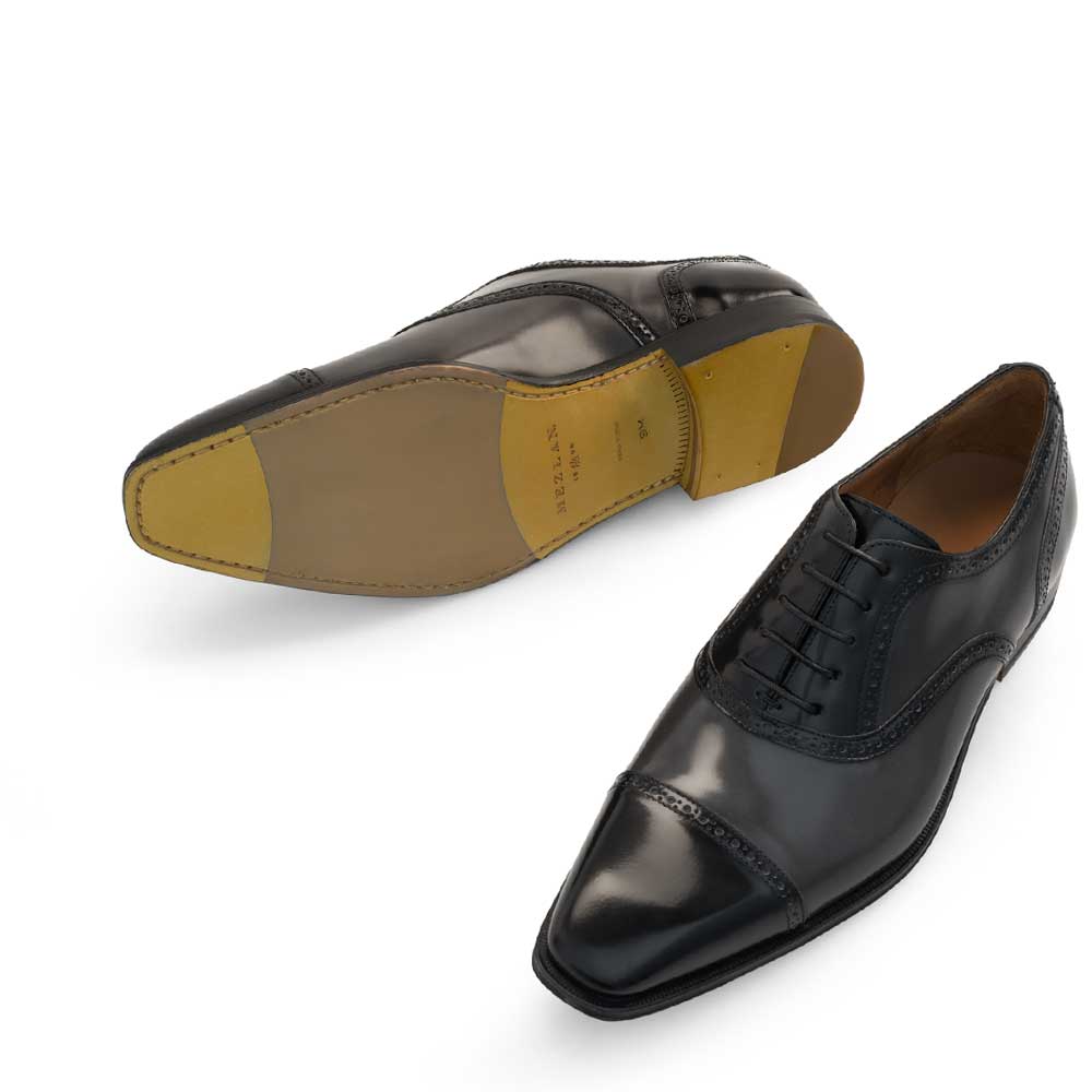 Mezlan Esba Wholecut Oxfords Black / Grey