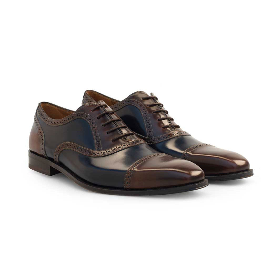 Mezlan Esba Wholecut Oxfords Tan / Navy 