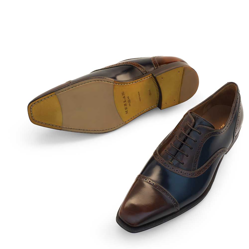 Mezlan Esba Wholecut Oxfords Tan / Navy 