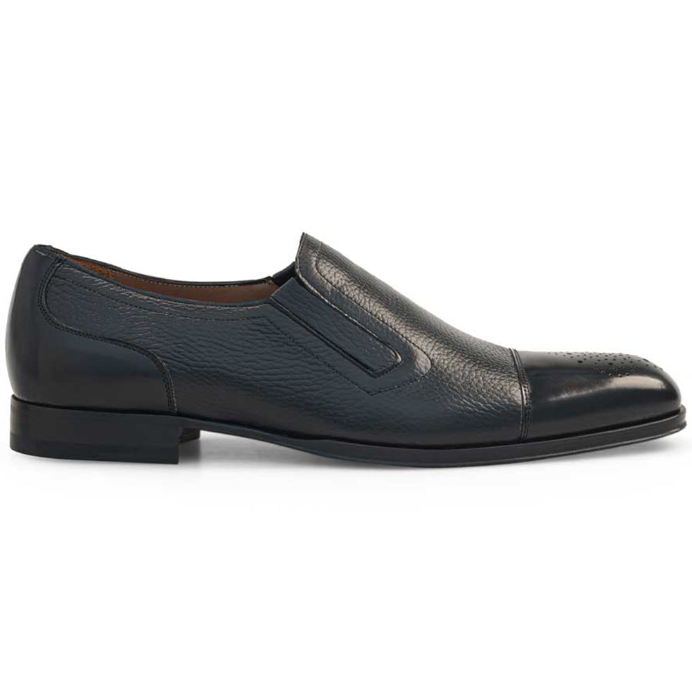 Mezlan Leather Slip-On Dress Loafer Black (20983)
