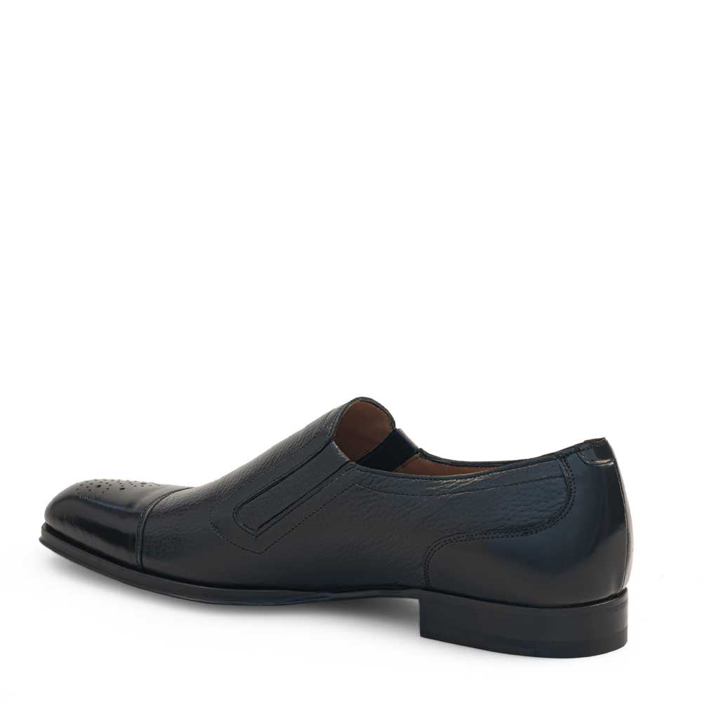 Mezlan Leather Slip-On Dress Loafer Black (20983)