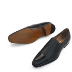 Mezlan Leather Slip-On Dress Loafer Black (20983)