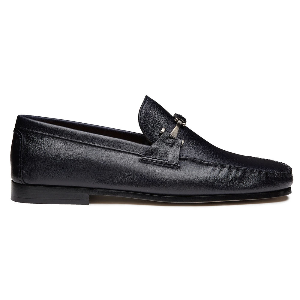 JP Pierre Leather Buckle Moccasin Blue (E212319)