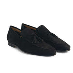 Mezlan Suede Tassel Loafer Black (21254)