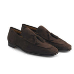 Mezlan Suede Tassel Loafer Dark Brown (21254)