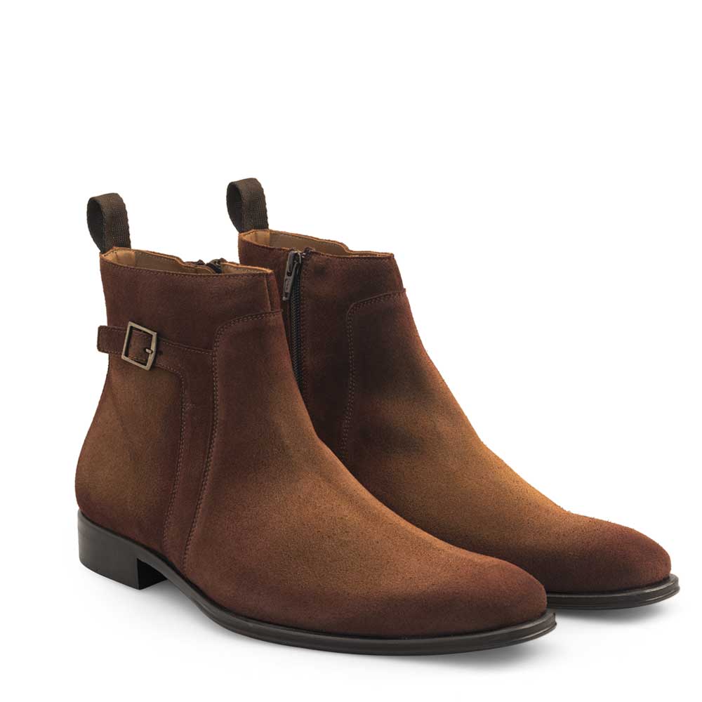 Mezlan Suede Side Buckle Boot Sport Rust (21433