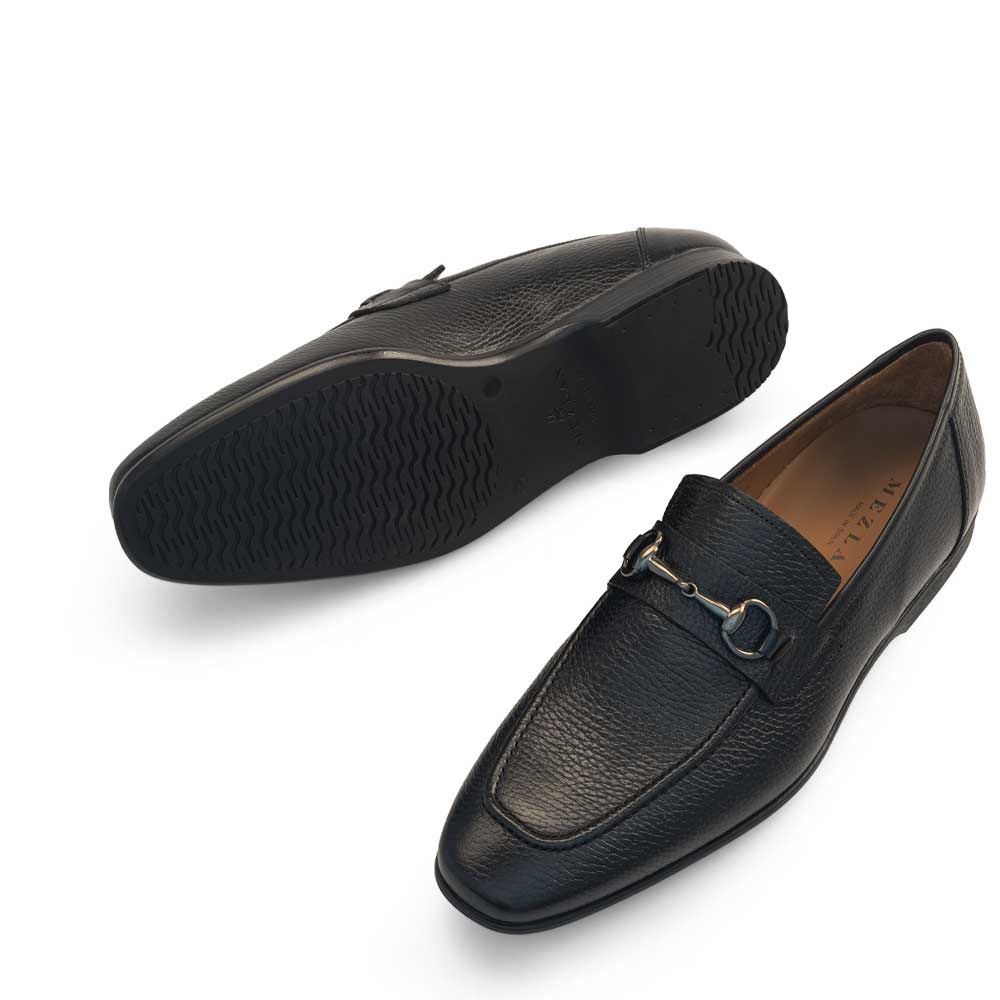 Mezlan Leather Horsebit Loafer Black (21440)