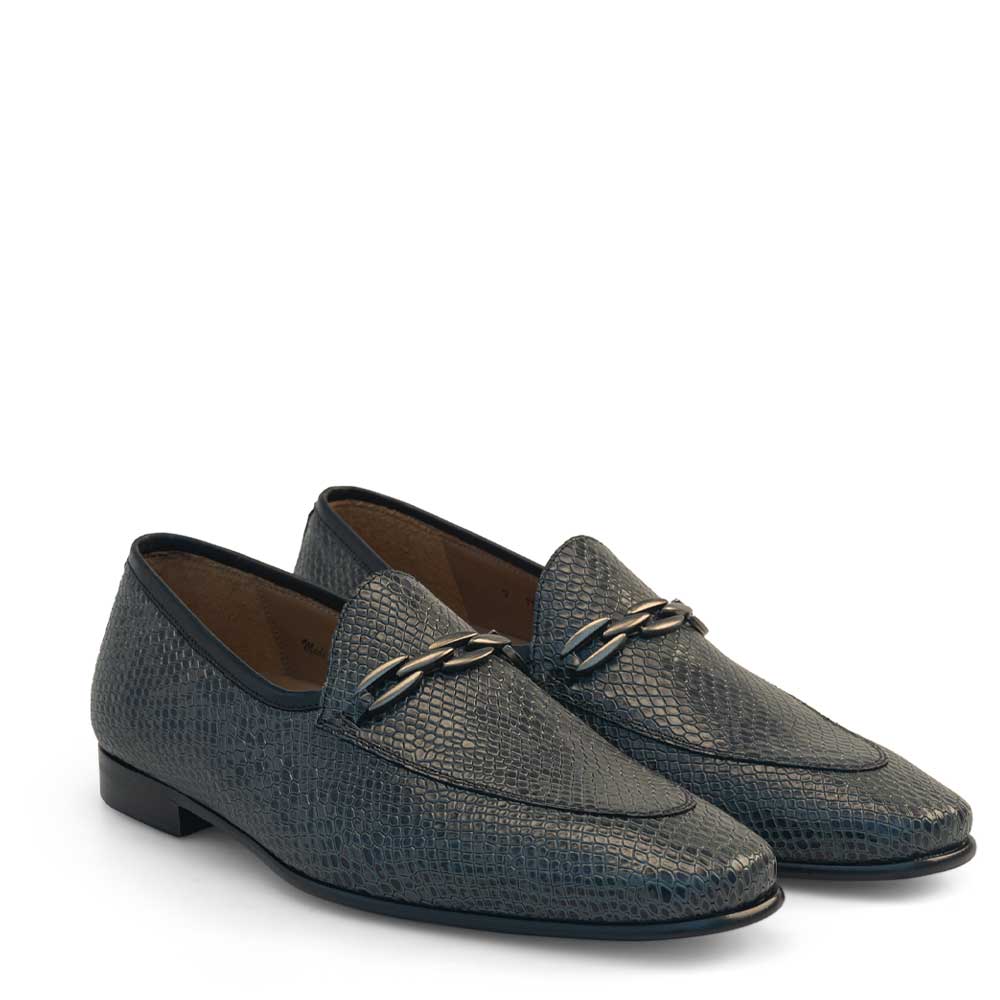 Mezlan Serpent-Print Two-Tone Slip-On Black / Grey (21445)