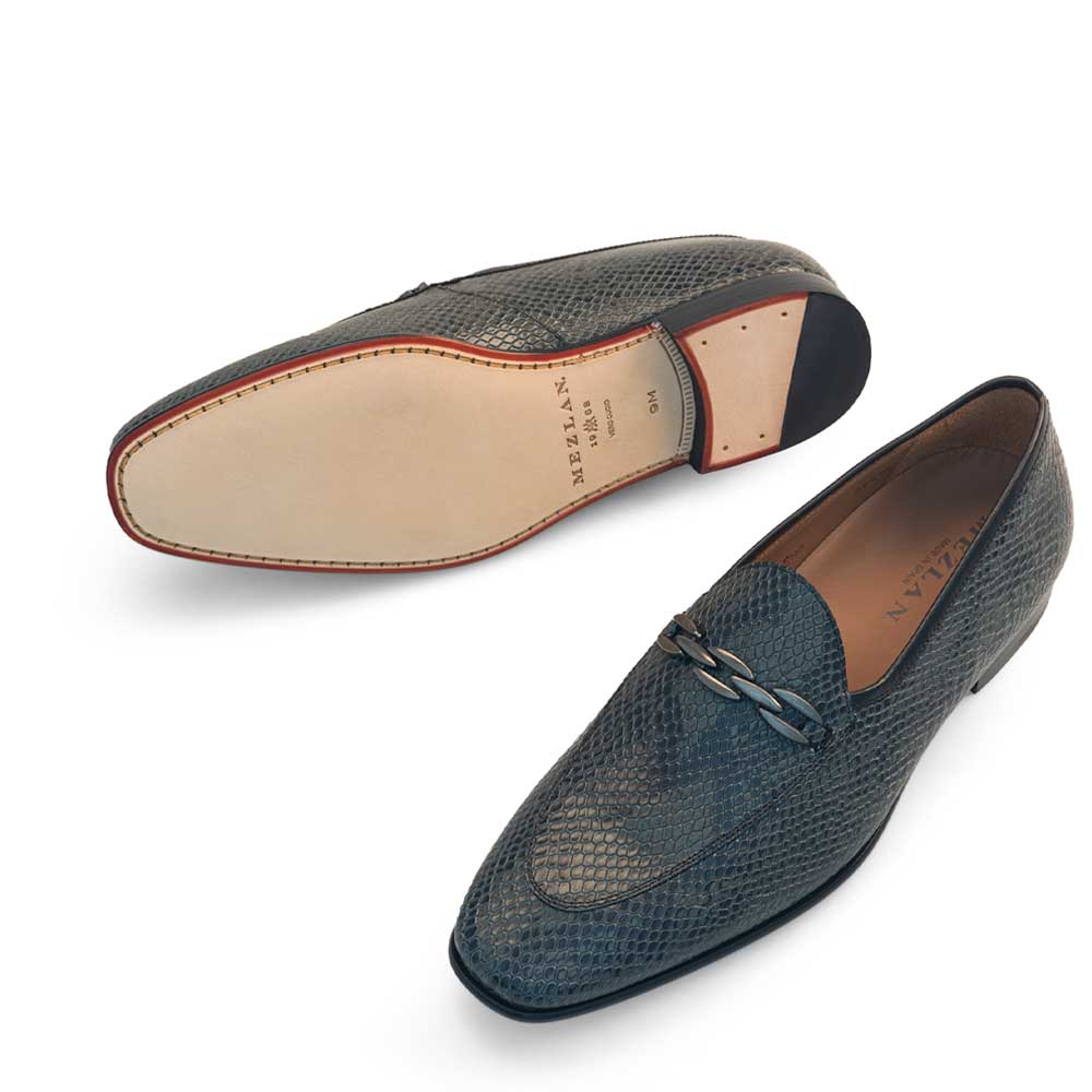 Mezlan Serpent-Print Two-Tone Slip-On Black / Grey (21445)