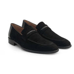 Mezlan Suede Penny Loafer Black (21470)