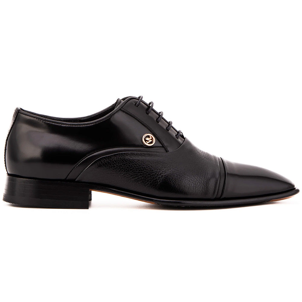 Vinci Leather The Rockwell Handmade Cap Toe Oxford Black