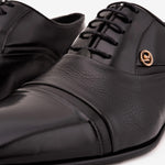 Vinci Leather The Rockwell Handmade Cap Toe Oxford Black