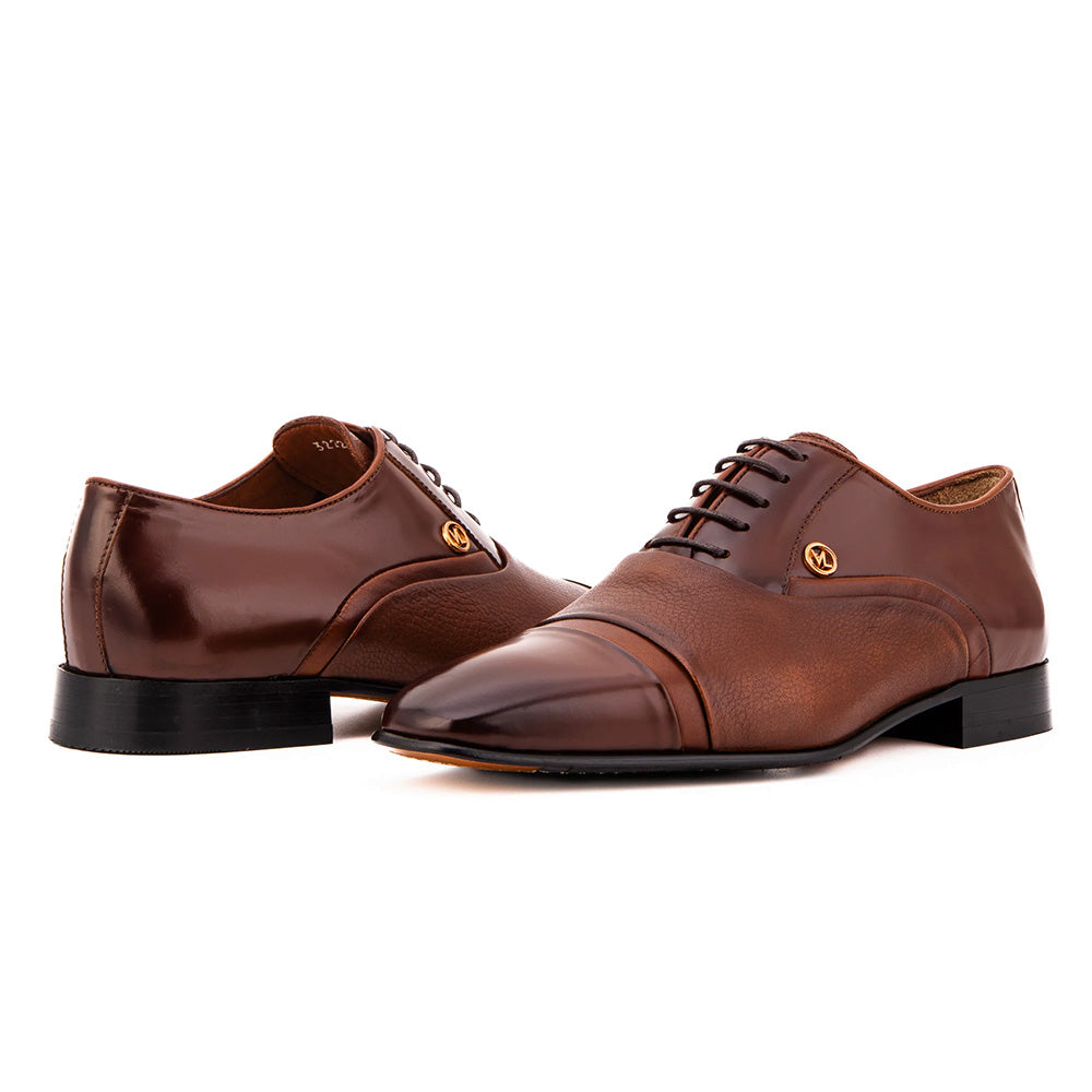 Vinci Leather The Rockwell Handmade Cap Toe Oxford Tan