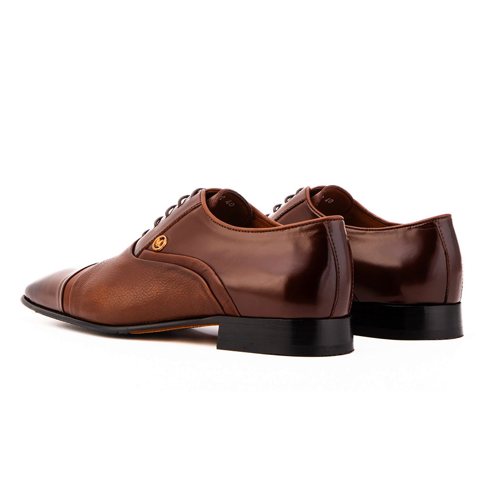 Vinci Leather The Rockwell Handmade Cap Toe Oxford Tan