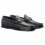 Moreschi Leather Loafers Blue