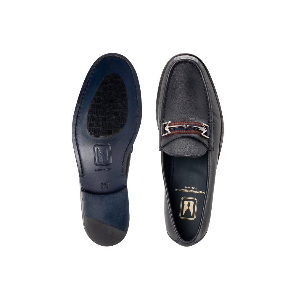 Moreschi 016532C Leather Loafers Blue