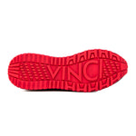 Vinci Leather The Inferno Leather Men Sneaker Black & Red