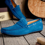 Calzoleria Toscana 2225 Suede Driving Shoes Denim