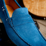 Calzoleria Toscana 2225 Suede Driving Shoes Denim