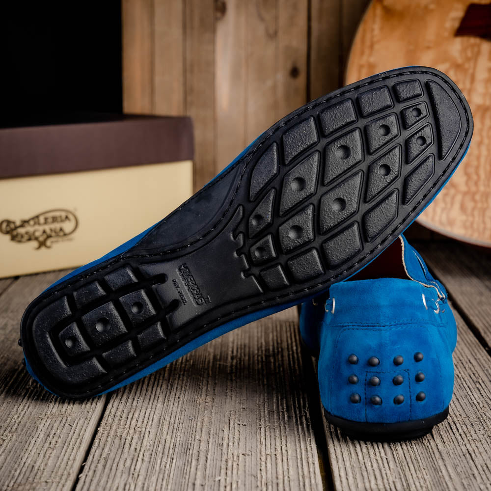 Calzoleria Toscana 2225 Suede Driving Shoes Denim