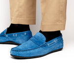 Calzoleria Toscana 2225 Suede Driving Shoes Denim