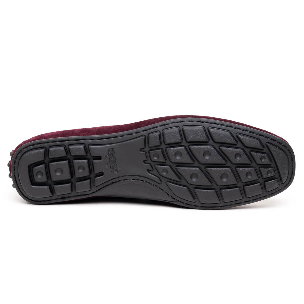 Calzoleria Toscana 2225 Suede Driving Shoes Burgundy