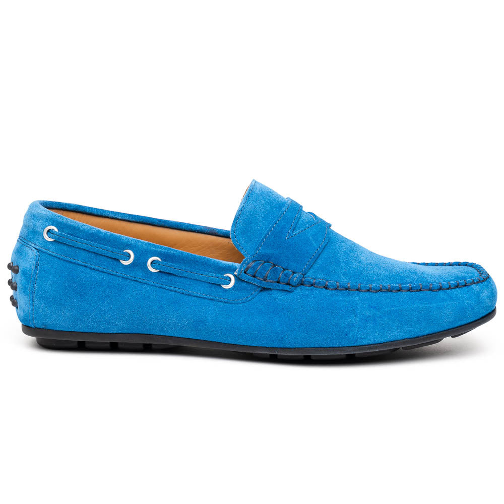 Calzoleria Toscana 2225 Suede Driving Shoes Denim