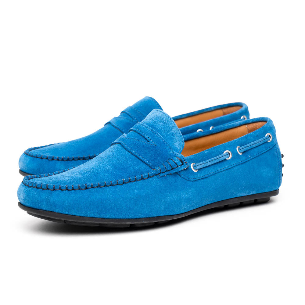Calzoleria Toscana 2225 Suede Driving Shoes Denim