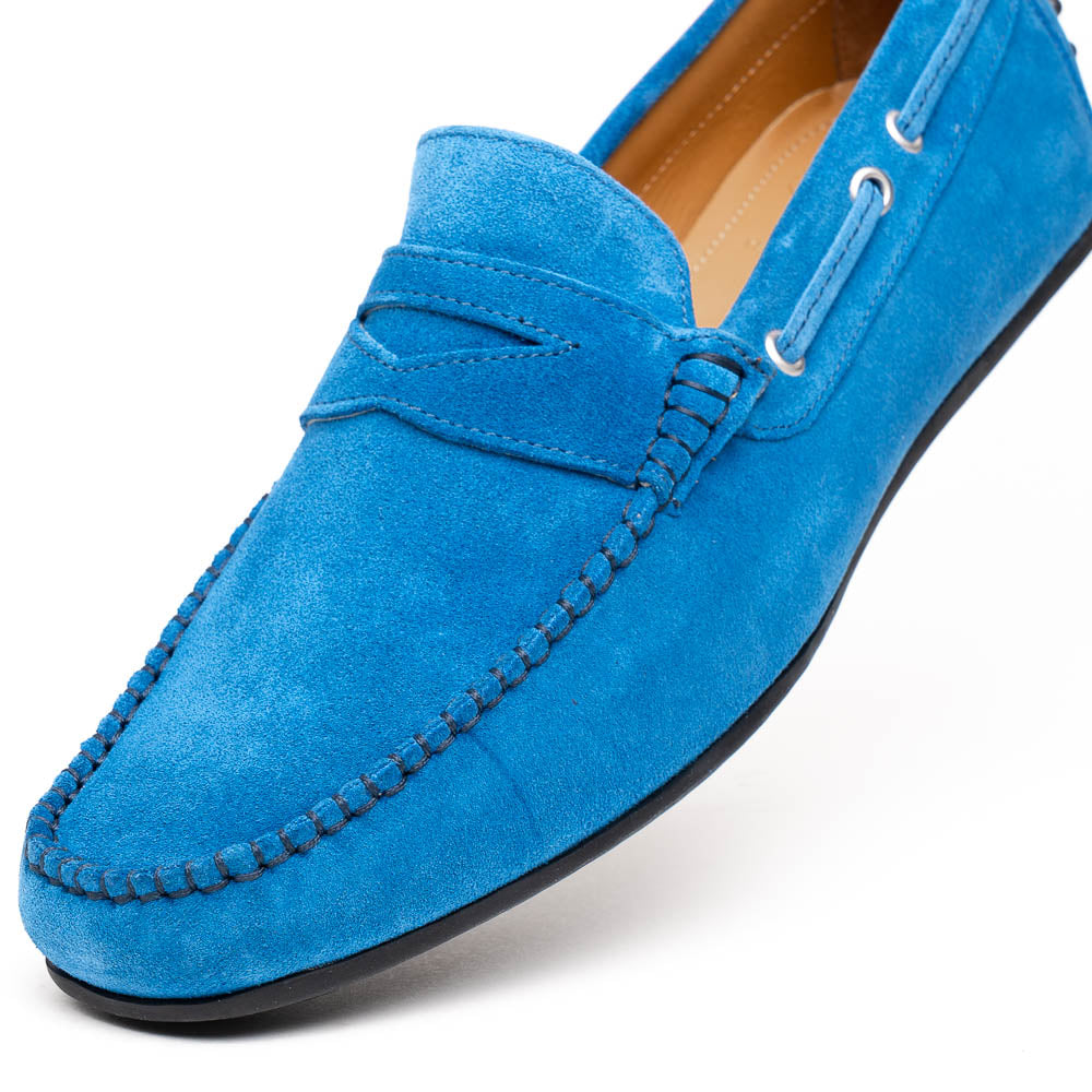 Calzoleria Toscana 2225 Suede Driving Shoes Denim
