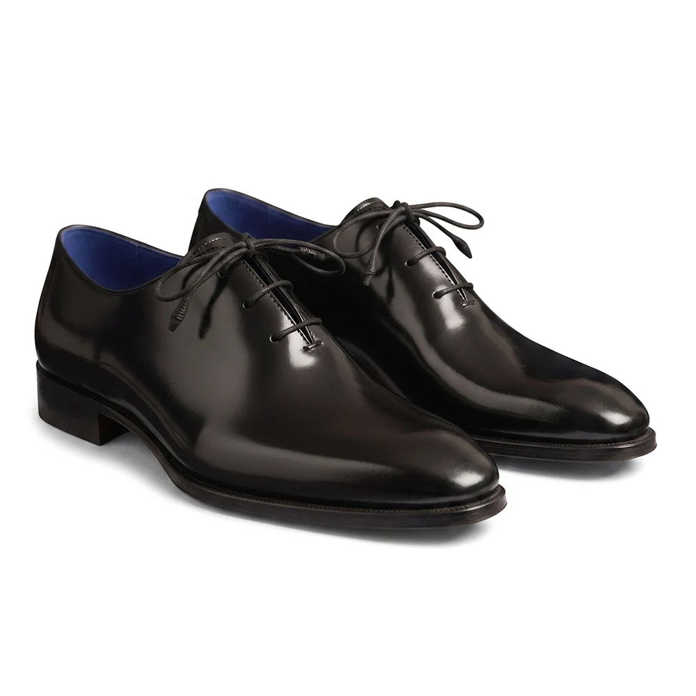 Paul Parkman Polished Leather Oxford Shoes Black