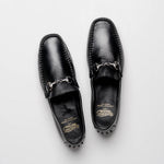 Calzoleria Toscana 2444 Deerskin Bit Loafers Black