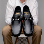 Calzoleria Toscana 2444 Deerskin Bit Loafers Black