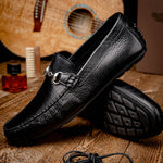 Calzoleria Toscana 2444 Deerskin Bit Loafers Black