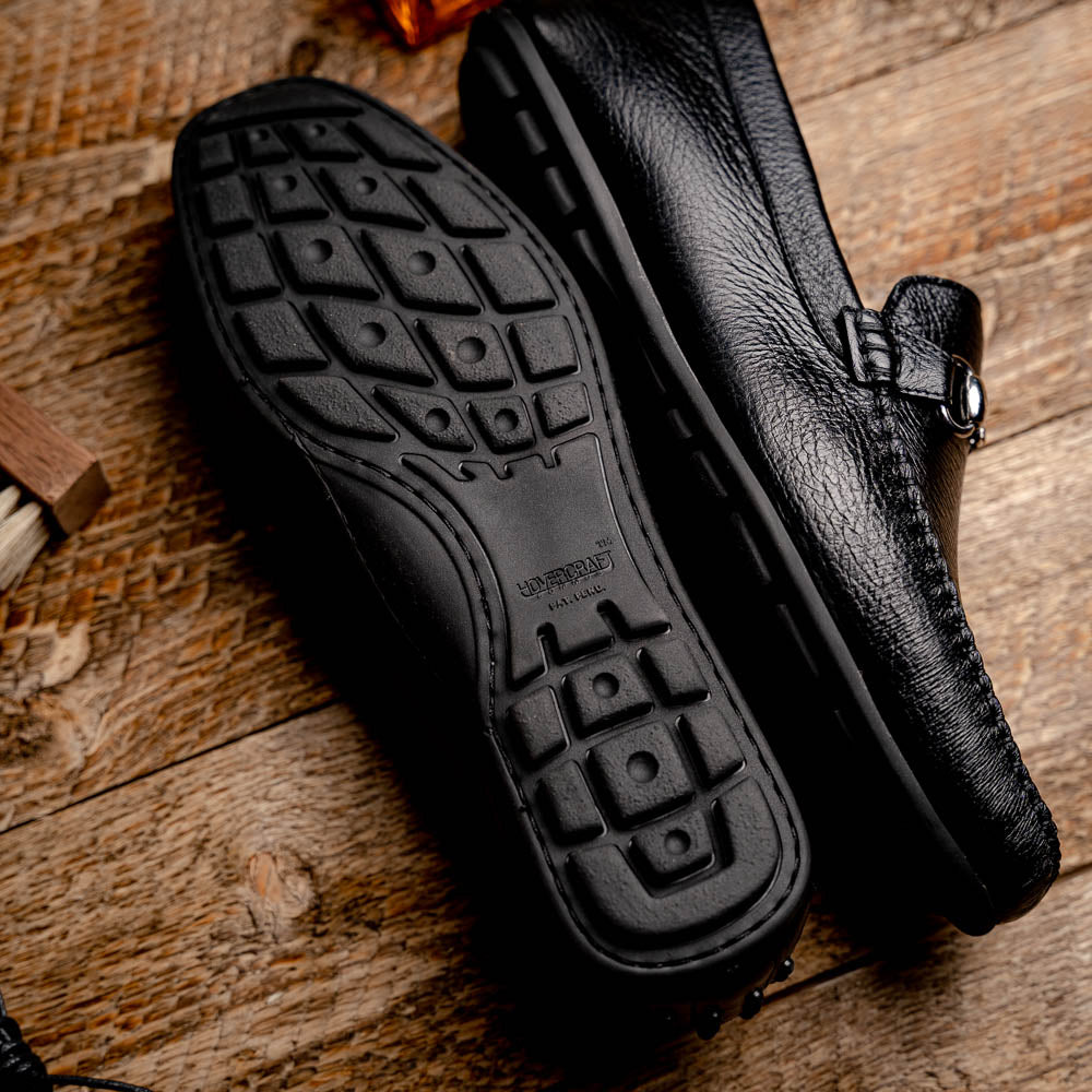 Calzoleria Toscana 2444 Deerskin Bit Loafers Black