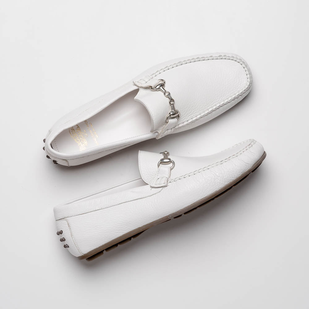 Calzoleria Toscana Deerskin Loafers White