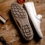 Calzoleria Toscana 2444 Deerskin Bit Loafers White