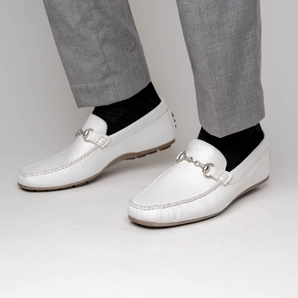 Calzoleria Toscana Deerskin Loafers White