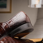 Caporicci 2542 Alligator Oxfords Castagno