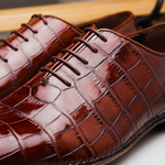 Caporicci 2542 Alligator Oxfords Gold