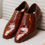 Caporicci 2542 Alligator Oxfords Gold